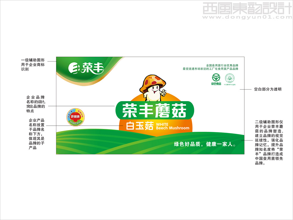 山東榮豐食用菌有限公司白玉菇包裝設計圖片欣賞