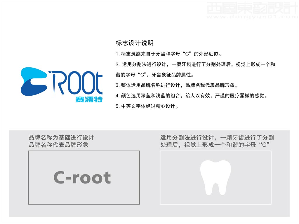 北京賽濡特口腔醫療器械公司標志設計創意理念說明釋義圖