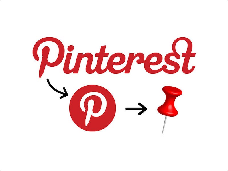 Pinterest 圖片采集網站logo設計