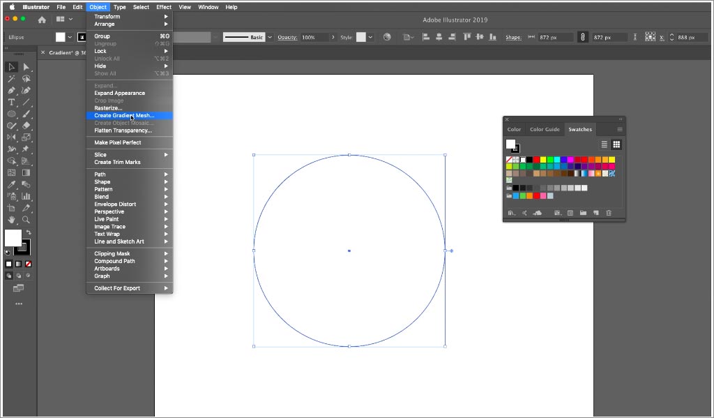  ADOBE ILLUSTRATOR設計軟件中漸變網格工具的使用圖文教程第1步：選擇對象