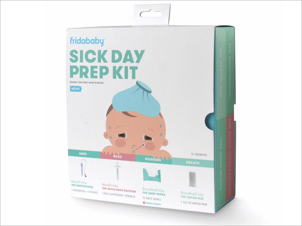 Fridababy sick day prep kit生病日工具套件包裝設計