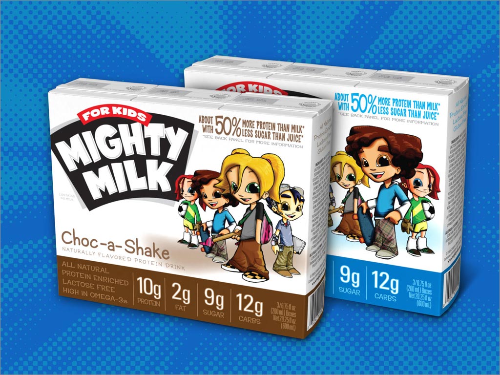 MIGHTY MILK兒童牛奶外箱包裝設(shè)計