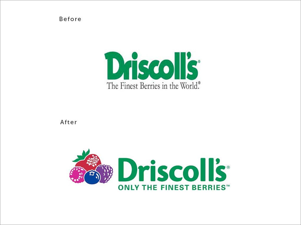 Driscoll's新舊logo設計對比