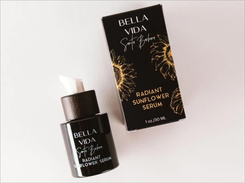 貝拉維達Bella Vida化妝品包裝設計之向日葵精華液包裝設計