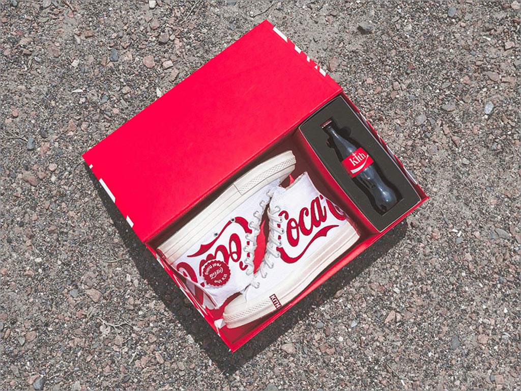 KITH x可口可樂x匡威Chuck Taylor 1970年代運動鞋包裝設計