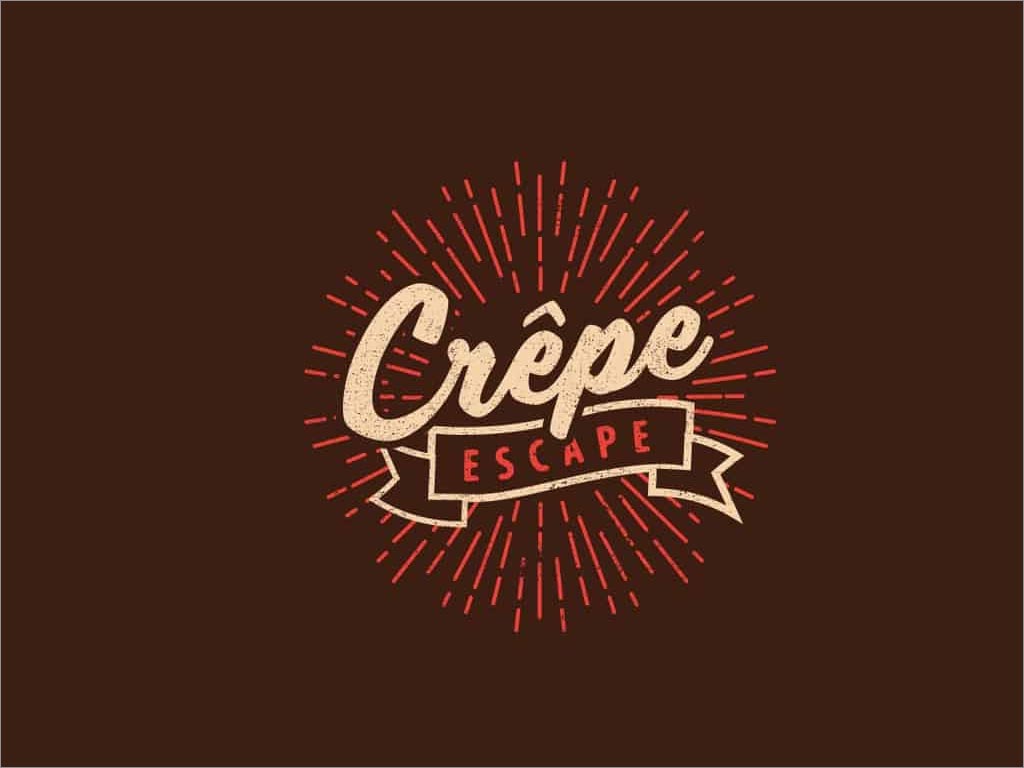 Crepe Escape甜點店品牌logo形象設計