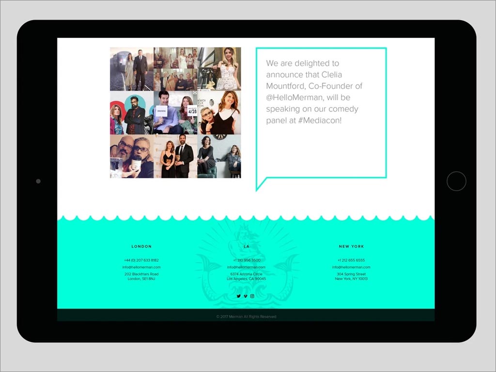 英國Merman獨(dú)立媒體制作公司品牌形象網(wǎng)站頁面設(shè)計(jì)