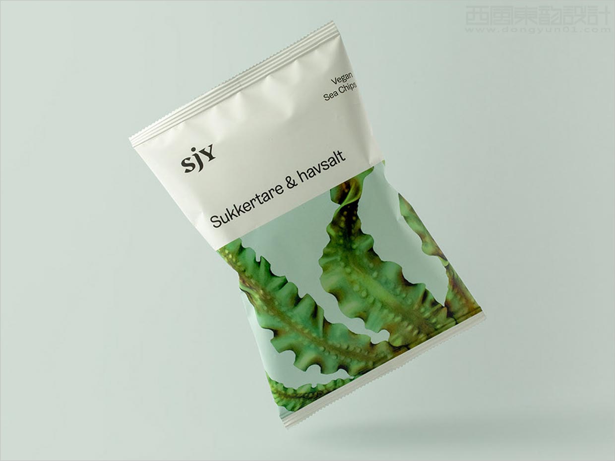 挪威Sjy海藻片素食海鮮休閑食品包裝設(shè)計