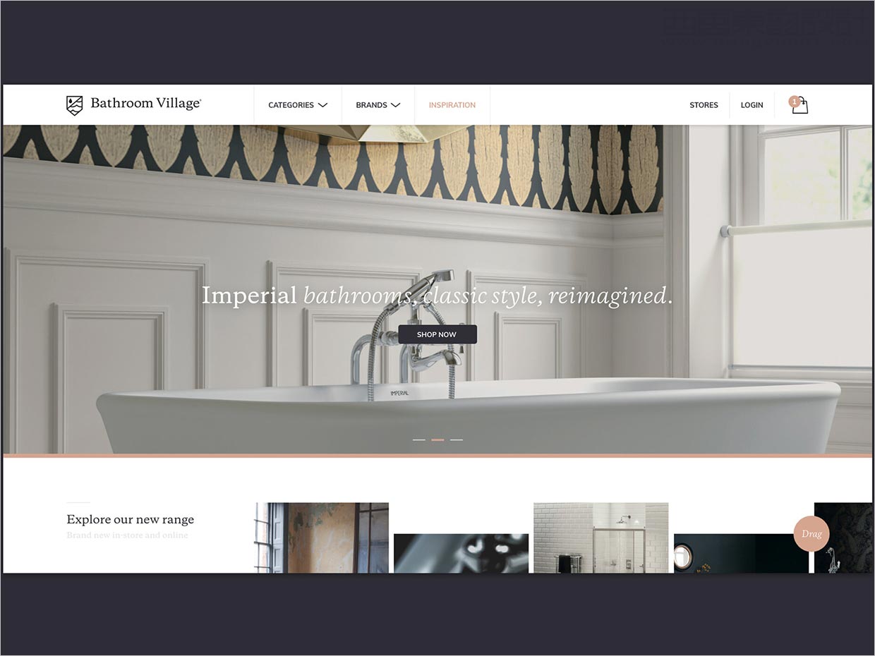 英國Bathroom Village浴室用品品牌vi設計之網(wǎng)站頁面設計