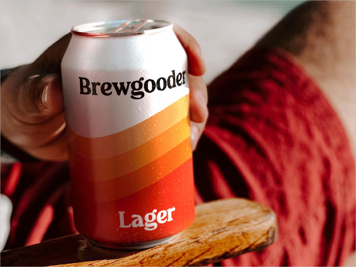 英國Brewgooder易拉罐啤酒包裝設計之實物照片