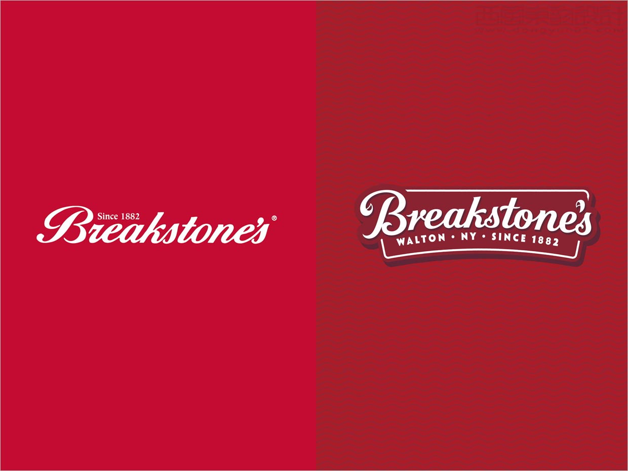 Breakstone奶酪乳制品品牌新舊logo設計對比