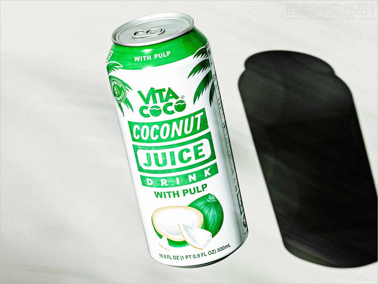 美國Vita Coco椰子口味果汁飲料包裝設計